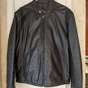 Marc New York Men Brown Leather Jacket